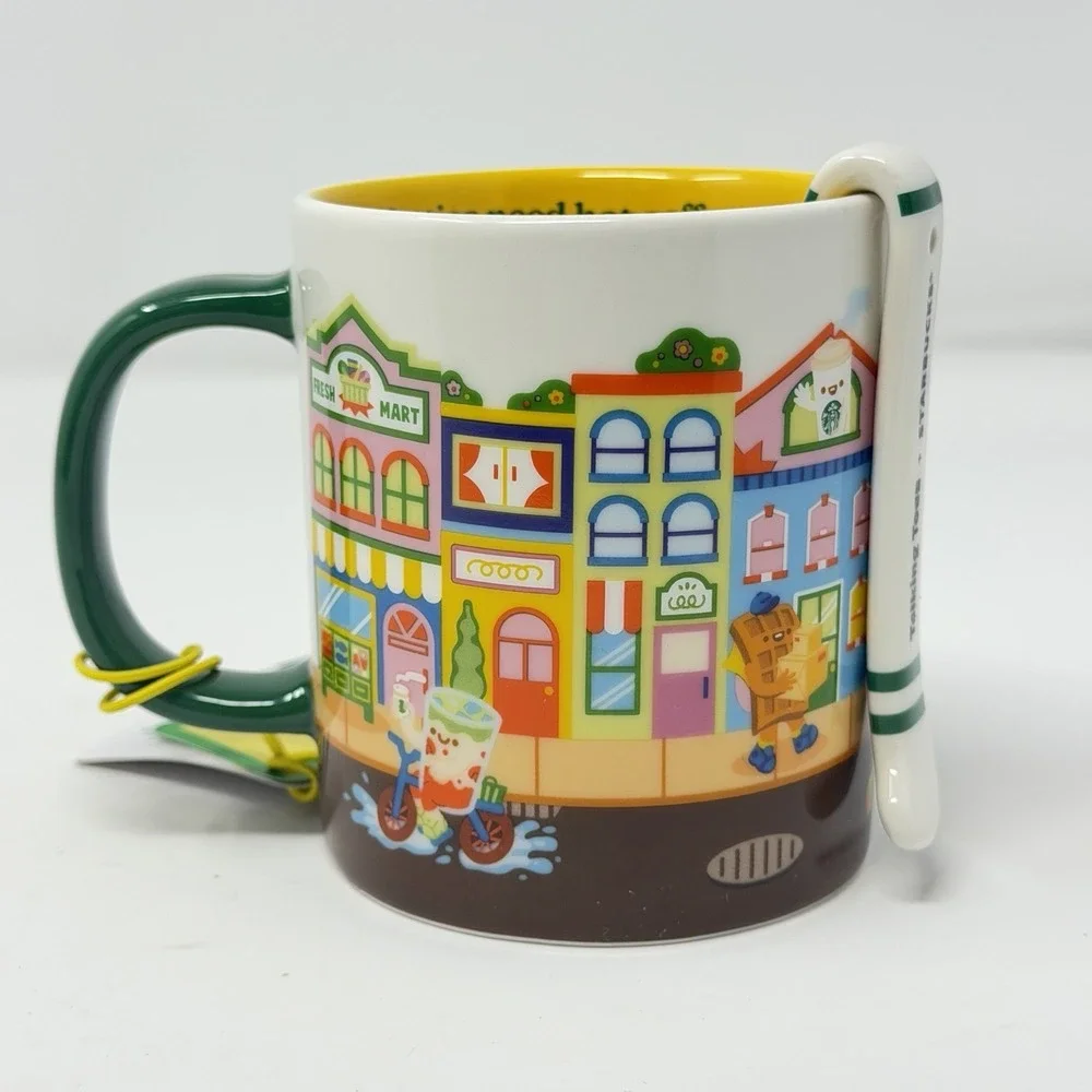 Starbucks Singapore Talking Toes Town Mug w/ Stirrer 30th Anniversary 2026 Rare‎